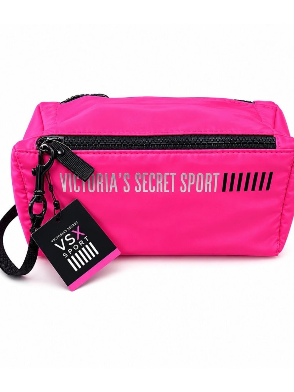 Victoria's Secret Sport VSX Neon Pink Gym Travel Wristlet Pouch NWT